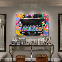 Load image into Gallery viewer, Money Briefcase Graffiti Art
