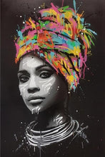 Load image into Gallery viewer, African Woman Graffiti Headscarf
