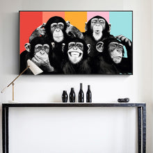 Charger l&#39;image dans la galerie, Funny Monkeys Modern Retro Art
