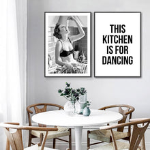 Load image into Gallery viewer, This Kitchen Is For Dancing Word Art
