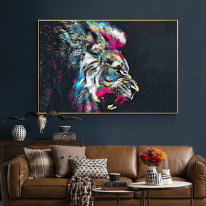 Powerful Lion Abstract Art