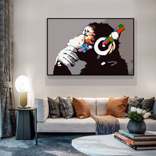 Load image into Gallery viewer, DJ Thinking Monkey by Banksy
