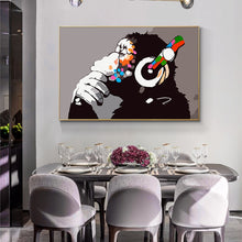 Load image into Gallery viewer, DJ Thinking Monkey by Banksy
