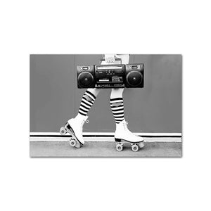 Black and White Retro Fashion Movie Decor