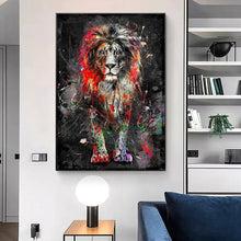 Load image into Gallery viewer, Colorful Vibrant Lion Graffiti Art
