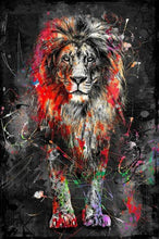 Load image into Gallery viewer, Colorful Vibrant Lion Graffiti Art
