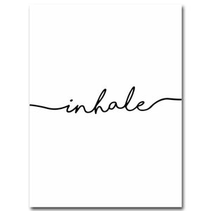 Inhale Exhale Word Art