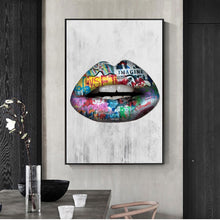 Load image into Gallery viewer, Sexy Lips Graffiti Wall Art
