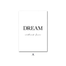 Load image into Gallery viewer, Dream. Love. Live. Minimalist Word Art
