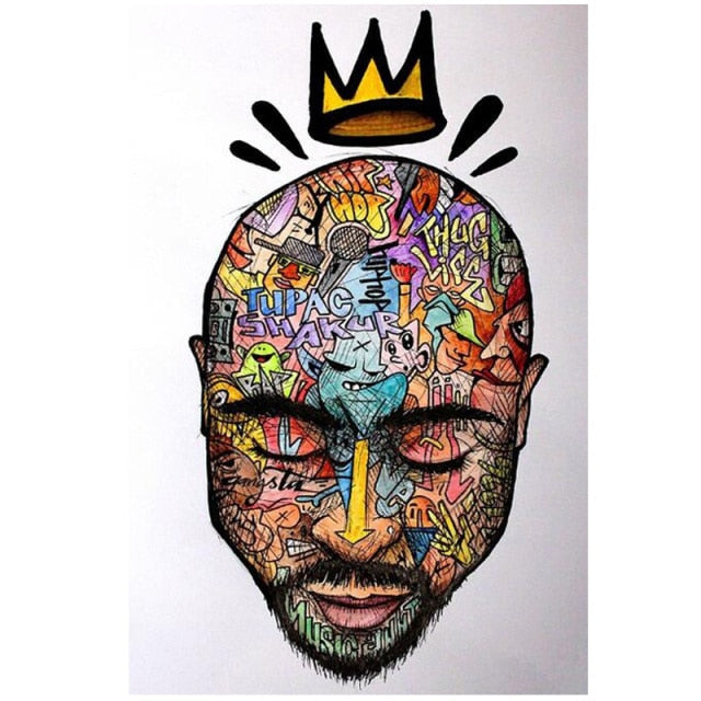 King Tupac Graffiti Art