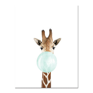 Safari Baby Animal Funny Blue Bubble Gum