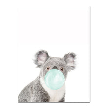 Load image into Gallery viewer, Safari Baby Animal Funny Blue Bubble Gum
