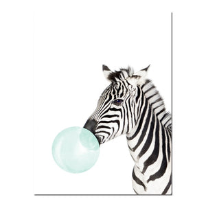 Safari Baby Animal Funny Blue Bubble Gum