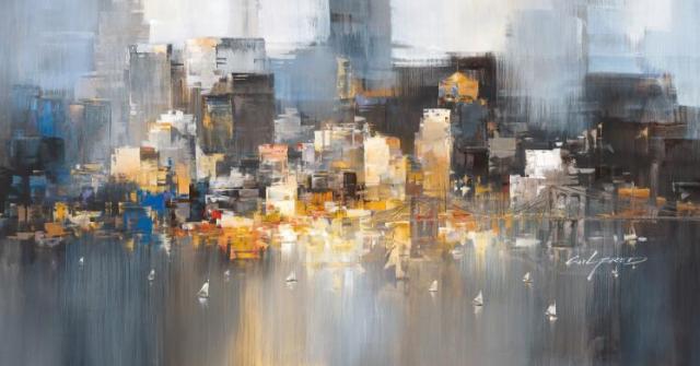 Abstract New York City Painting Art