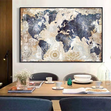 Charger l&#39;image dans la galerie, Vintage World Map Wall Art
