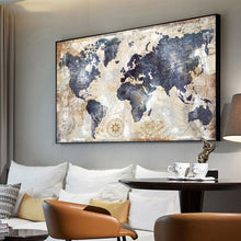 Charger l&#39;image dans la galerie, Vintage World Map Wall Art
