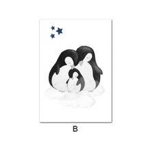 Load image into Gallery viewer, Penguin Family Nursery Art
