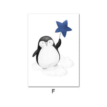 Charger l&#39;image dans la galerie, Penguin Family Nursery Art
