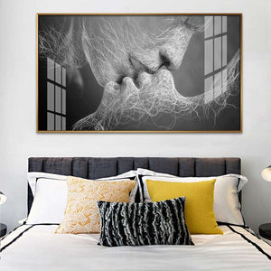 Black & White Abstract Lover Kiss