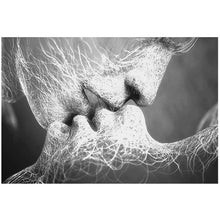 Load image into Gallery viewer, Black &amp; White Abstract Lover Kiss
