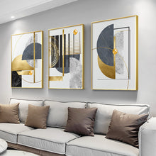 Charger l&#39;image dans la galerie, Modern Golden Abstract Geometric Art
