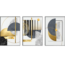 Load image into Gallery viewer, Modern Golden Abstract Geometric Art
