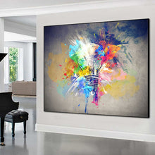 Load image into Gallery viewer, Creative Light Bulb Abstract Art
