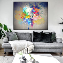 Load image into Gallery viewer, Creative Light Bulb Abstract Art
