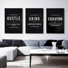 Load image into Gallery viewer, Grind - Hustle - Execution Motivational Art
