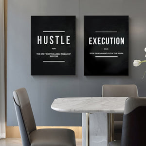 Grind - Hustle - Execution Motivational Art