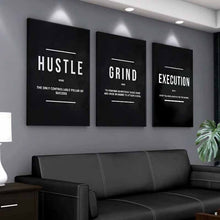 Load image into Gallery viewer, Grind - Hustle - Execution Motivational Art
