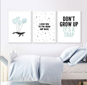 Nursery Art - Don't Grow Up It's A Trap!