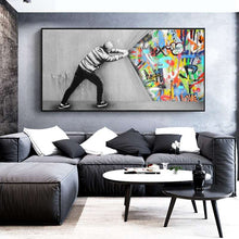 Load image into Gallery viewer, Behind The Curtain Graffiti Art
