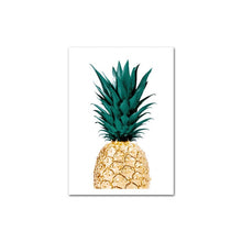 Charger l&#39;image dans la galerie, Scandinavian Golden Pineapple Leaf Wall Print
