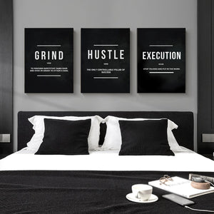 Grind - Hustle - Execution Motivational Art