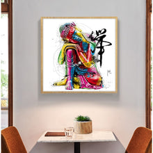 Load image into Gallery viewer, Colourful Buddha Meditation Wall Art
