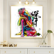 Load image into Gallery viewer, Colourful Buddha Meditation Wall Art
