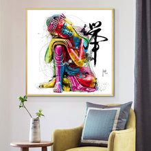 Load image into Gallery viewer, Colourful Buddha Meditation Wall Art
