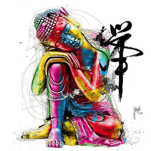 Colourful Buddha Meditation Wall Art