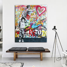 Load image into Gallery viewer, Never Give Up Wall Graffiti Art
