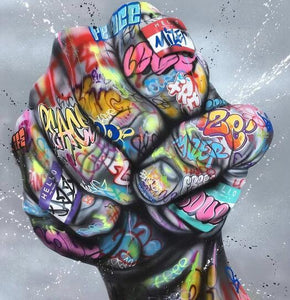 Fighting Fist Graffiti Art