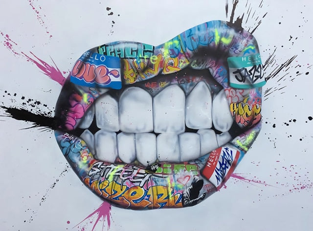 Modern Graffiti Lips