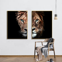 Charger l&#39;image dans la galerie, Lion And Lioness Wall Art Photography
