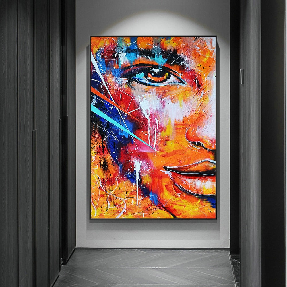 Canvas Wall Art – Vibrant Acrylic Eye Abstract Painting – B1272 - Fancy  Artwork