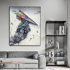 Street Paper Airplane Wall Art