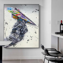 Load image into Gallery viewer, Street Paper Airplane Wall Art
