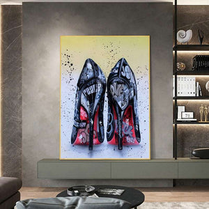 Black High Heels Graffiti Art