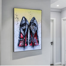 Load image into Gallery viewer, Black High Heels Graffiti Art
