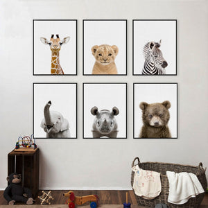 Cute Baby Animal Nursery Decor