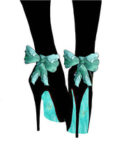 Load image into Gallery viewer, Fashion In Paris Blue Green Art Design
